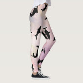 Leggings Poisson rose sur galaxie dégradée Espace (Droite)