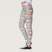 Leggings Poisson rouge et gris (Gauche)