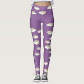 Leggings Poisson sur violet (Devant)