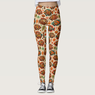 Leggings Poisson Tropical Bohème