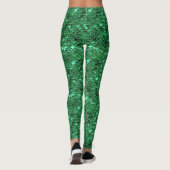 Leggings Poisson Vert Légumes de sirène Ariel Inspiré (Dos)