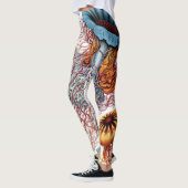 Leggings Poisson vintage par Ernst Haeckel, Discomedusae (Gauche)