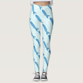 Leggings poissons bleus de natation (Devant)