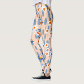 Leggings Poissons botaniques : Motif Vintage sans couture. (Gauche)