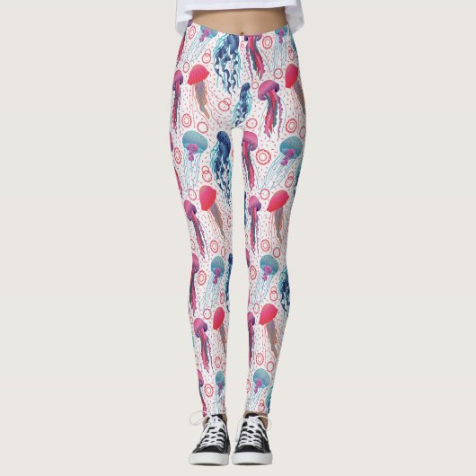 Leggings Poissons de gelée colorée (Devant)