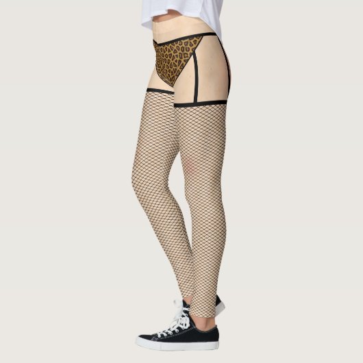 Leggings Poissons et légendes de la peau de léopard (Gauche)