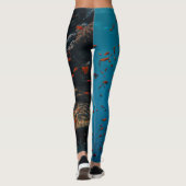 Leggings Poissons Et Récifs Colorés (Dos)