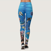 Leggings Poissons tropicaux nageant Fond (Dos)