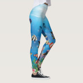 Leggings Poissons tropicaux nageant Fond (Droite)