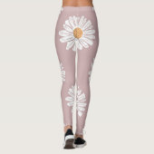Leggings Poitrine rose : Motif à répétition florale. (Dos)