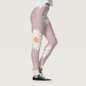 Leggings Poitrine rose : Motif à répétition florale. (Droite)