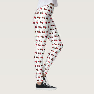 Leggings Poitrines cerise blanc - Couleurs personnalisées