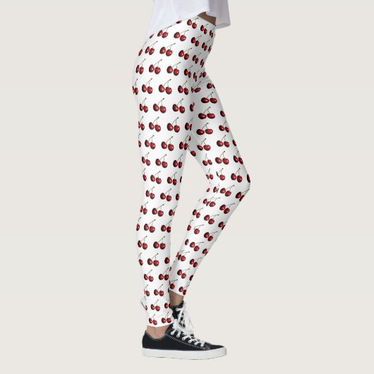 Leggings Poitrines cerise blanc - Couleurs personnalisées (Droite)