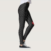 Leggings poke dots avec pattes d'accent cerise (Droite)