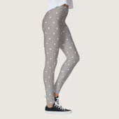 Leggings Pola gris et petit blanc Points Chic Salon ou Gym (Droite)