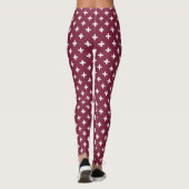 Leggings Polka blanche croise sur mûrier (Dos)
