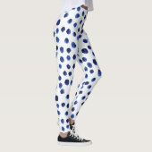 Leggings Polka Bleue : Aquarelle Point sans joint. (Droite)