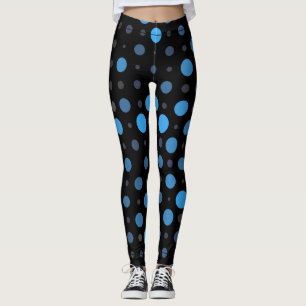 Leggings Polka Dot 01X.Bleu Ombre noir BG