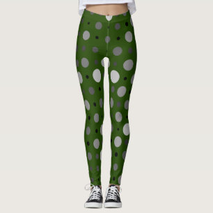 Leggings Polka Dot 01X.Ombre gris D Vert BG
