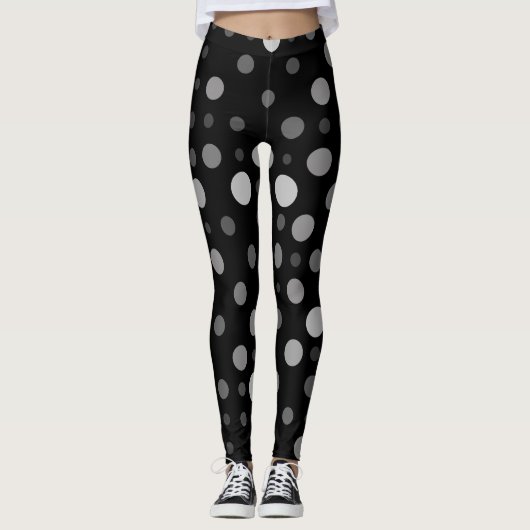 Leggings Polka Dot 01X.Ombre grise BBG noir (Devant)