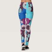 Leggings Polka Dot Bubble couleur Abstrait Noir (Dos)