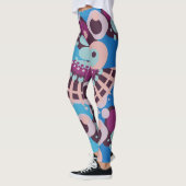 Leggings Polka Dot Bubble couleur Abstrait Noir (Gauche)
