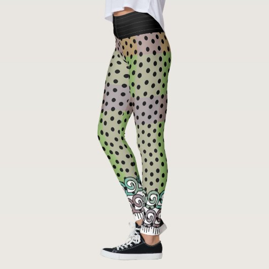 Leggings Polka Dot Pastel Plaid (Gauche)