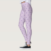 Leggings Polka-Dots minuscules violets sur violet clair (Gauche)