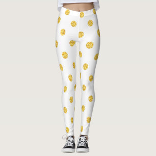 Leggings Polka Gold Parties scintillant points Texture