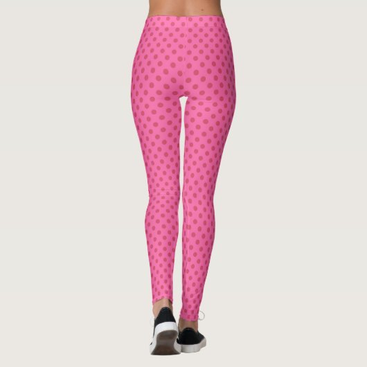 Leggings Polka point rose (Dos)