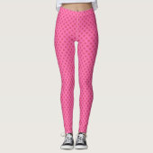 Leggings Polka point rose (Devant)