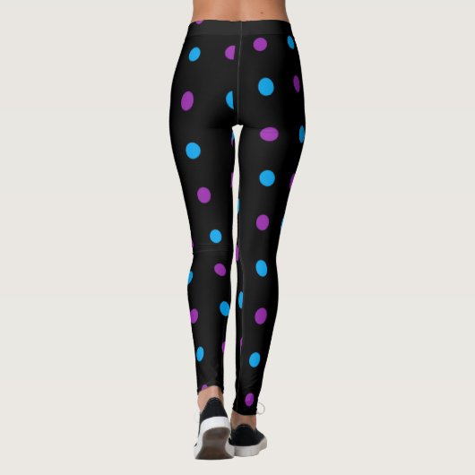 Leggings Polka Point violet rose (Dos)