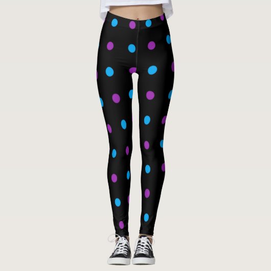 Leggings Polka Point violet rose (Devant)