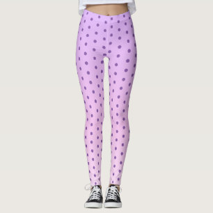 Leggings Polka Violet Point Sur Rose Fille Et Lilac