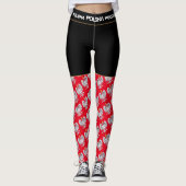 Leggings Pologne & Aigle, fan de sport, drapeau polonais (Devant)
