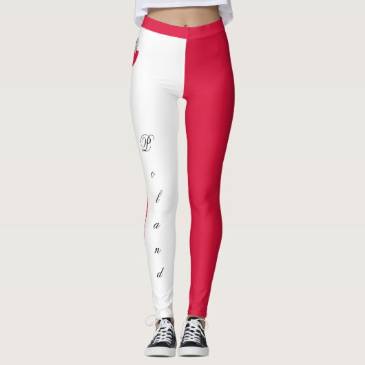 Leggings Pologne & Pologne Drapeau mode, Voyage / fans de s (Devant)
