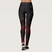 Leggings Polygonal, noir et rouge (Dos)