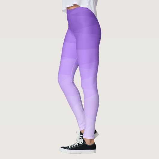 Leggings Polygonal pourpre dégradé (Gauche)
