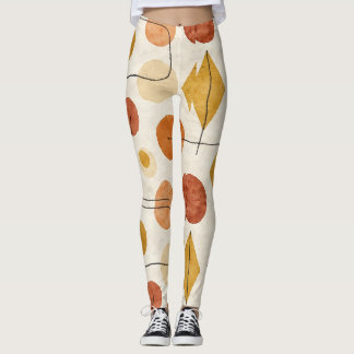 Leggings Polygons Lignes Cercles Motif sans couture