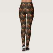 Leggings Poméranien Chiot Automne Citrouille délice (Dos)