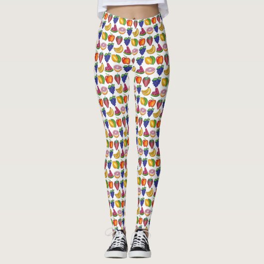Leggings Pomme Banane citron citron Lime Raisins Fruit Berr (Devant)