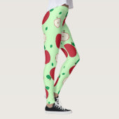 Leggings Pommes rouges et pattes à demi (Droite)