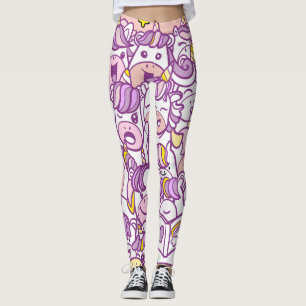 Leggings Pony Unicorn mignon : Collection de Doodles magiqu