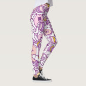 Leggings Pony Unicorn mignon : Collection de Doodles magiqu (Droite)