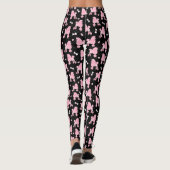 Leggings Poodles roses et vaches Motif noir (Dos)