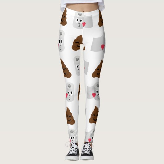 Leggings poop emoji et papier de toilette (Devant)