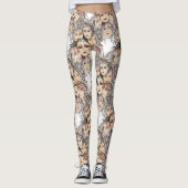 Leggings Pop Art Anime Motif avec éléments féminins (Devant)