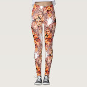 Leggings Pop Art Anime Motif avec éléments féminins (Devant)