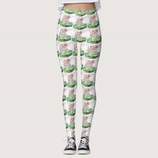 Leggings Pop Art Bunny Cake (Devant)
