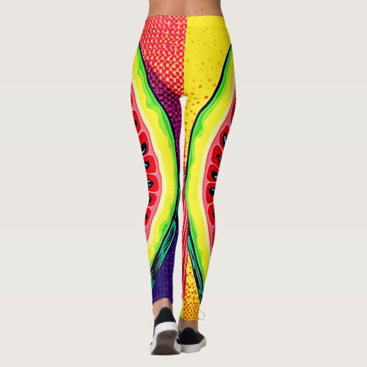 Leggings Pop Art de la pastèque (Dos)